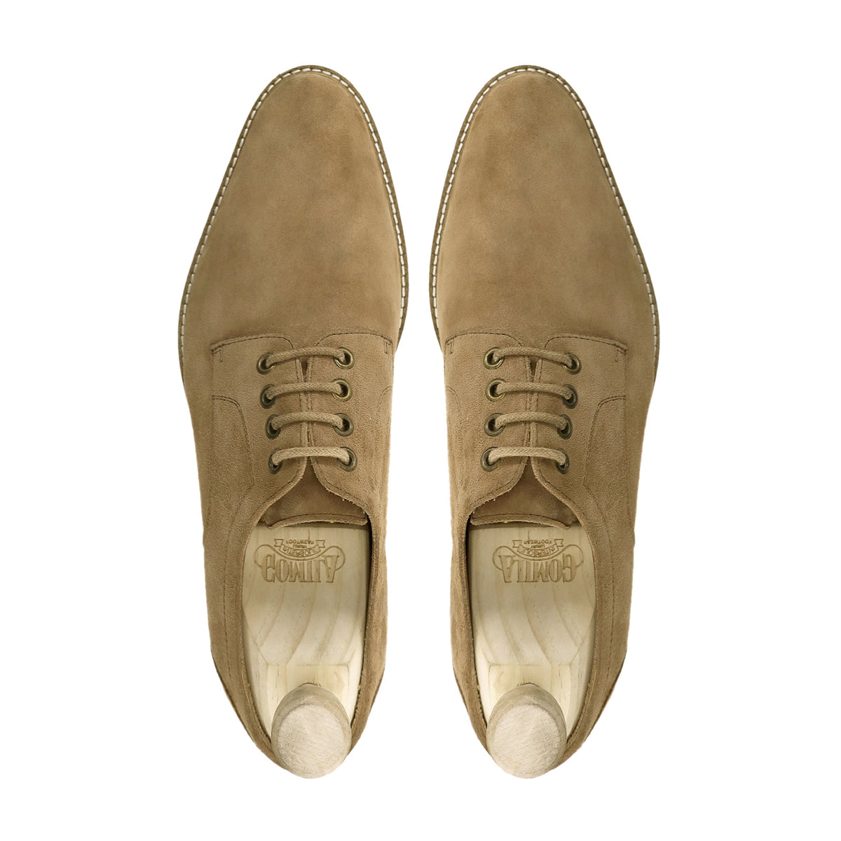 Teijo - Men's Camel Kid Suede Derby Shoe