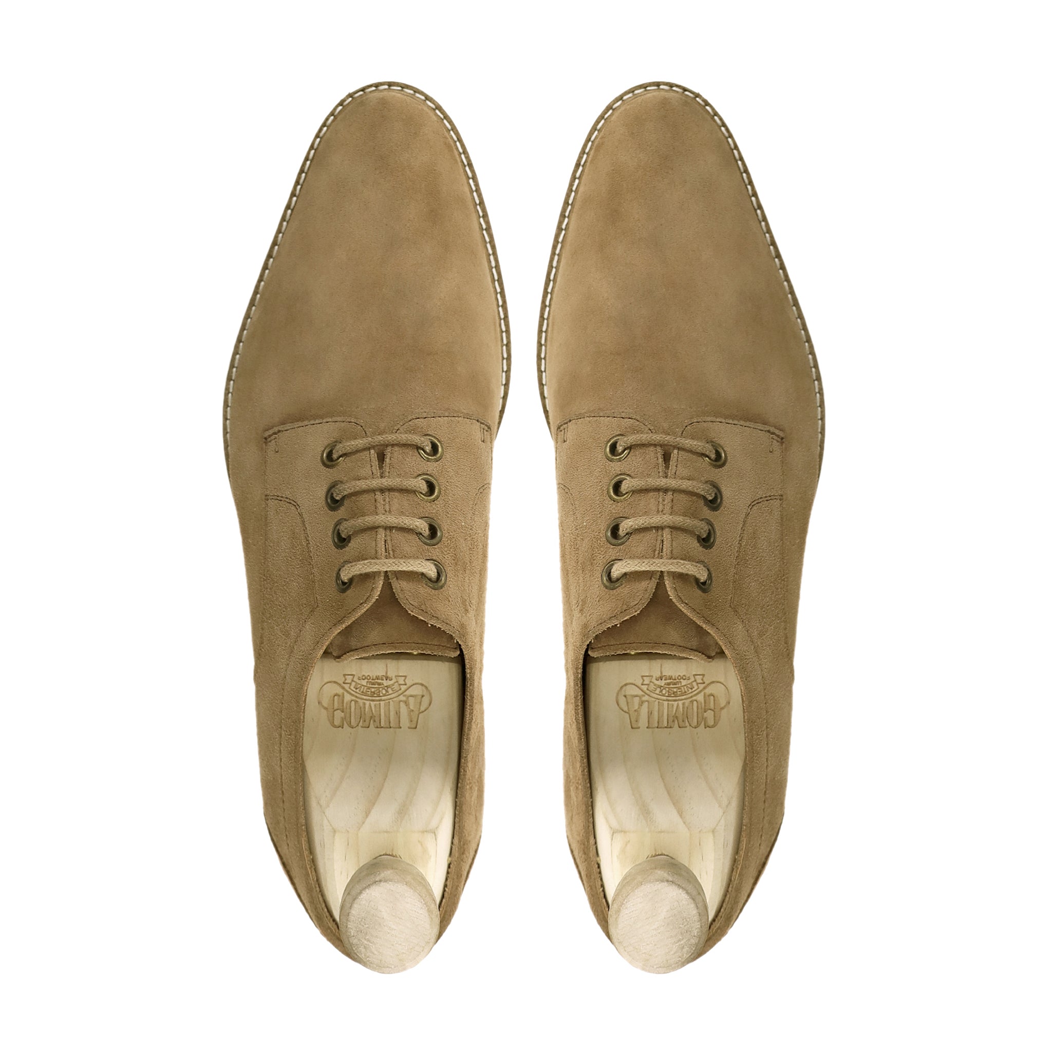 Teijo - Men's Camel Kid Suede Derby Shoe