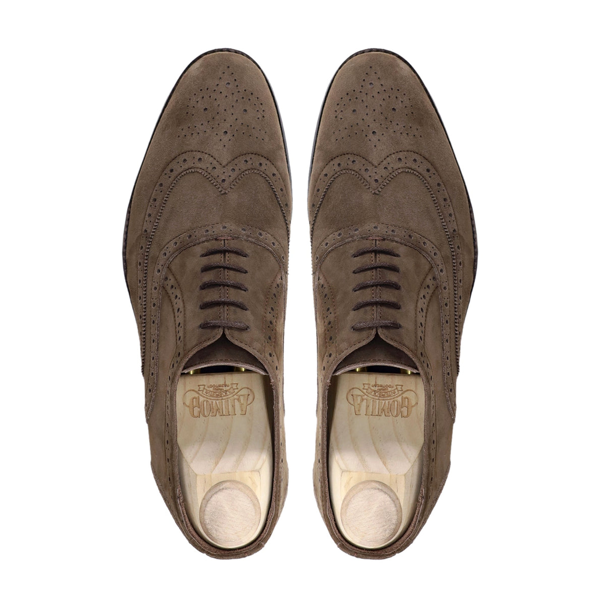 Tetsuya - Men's Light Brown Kid Suede Oxford Shoe