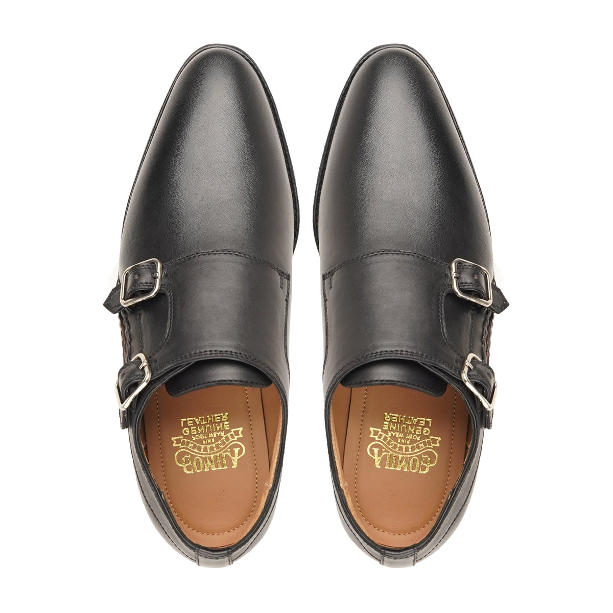Mariner - Men's Black Calf Leather Double Monkstrap