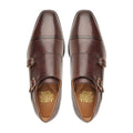 Yenz - Men's Dark Brown Calf Leather Double Monkstrap