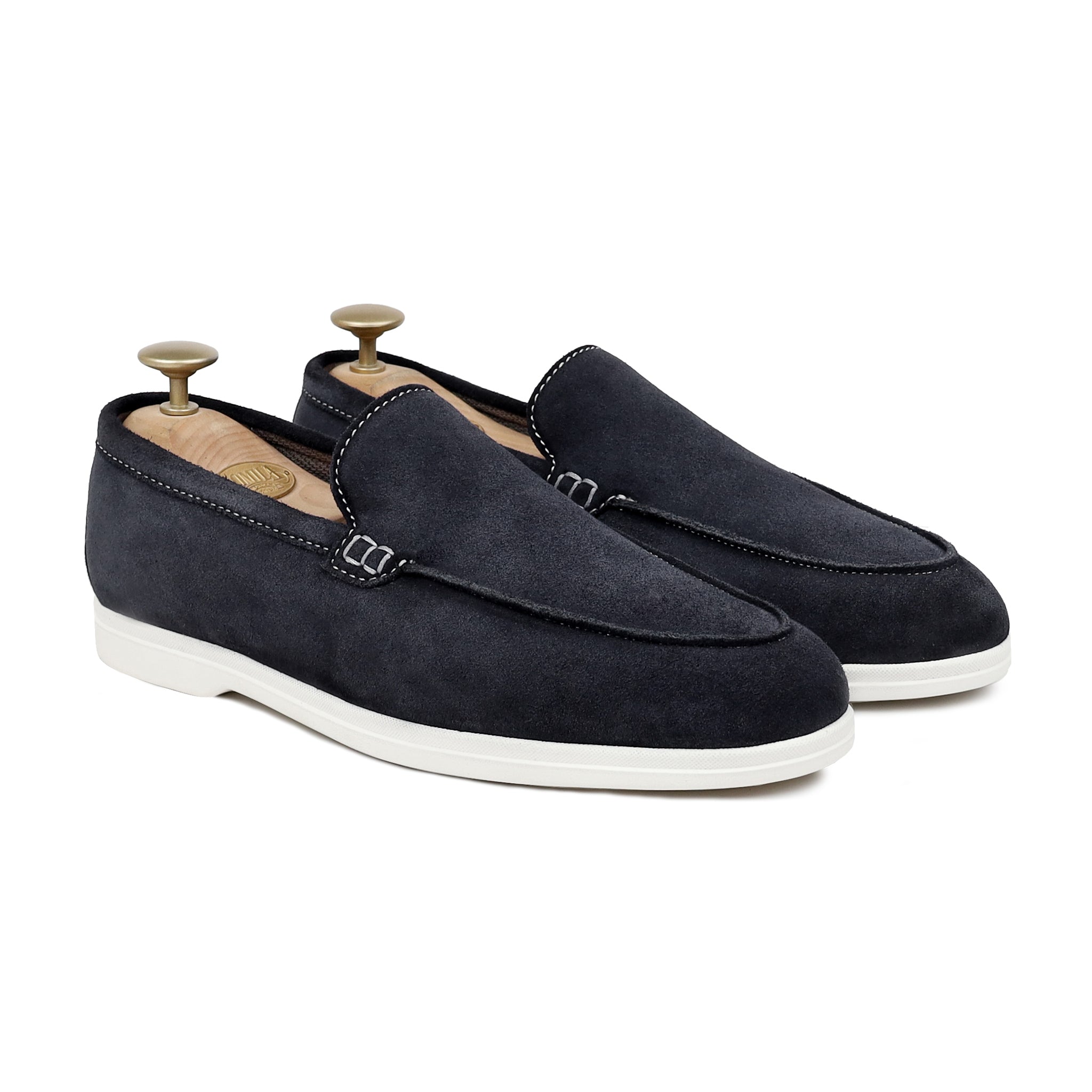 Crest - Men's Dark Blue Suede Loafer