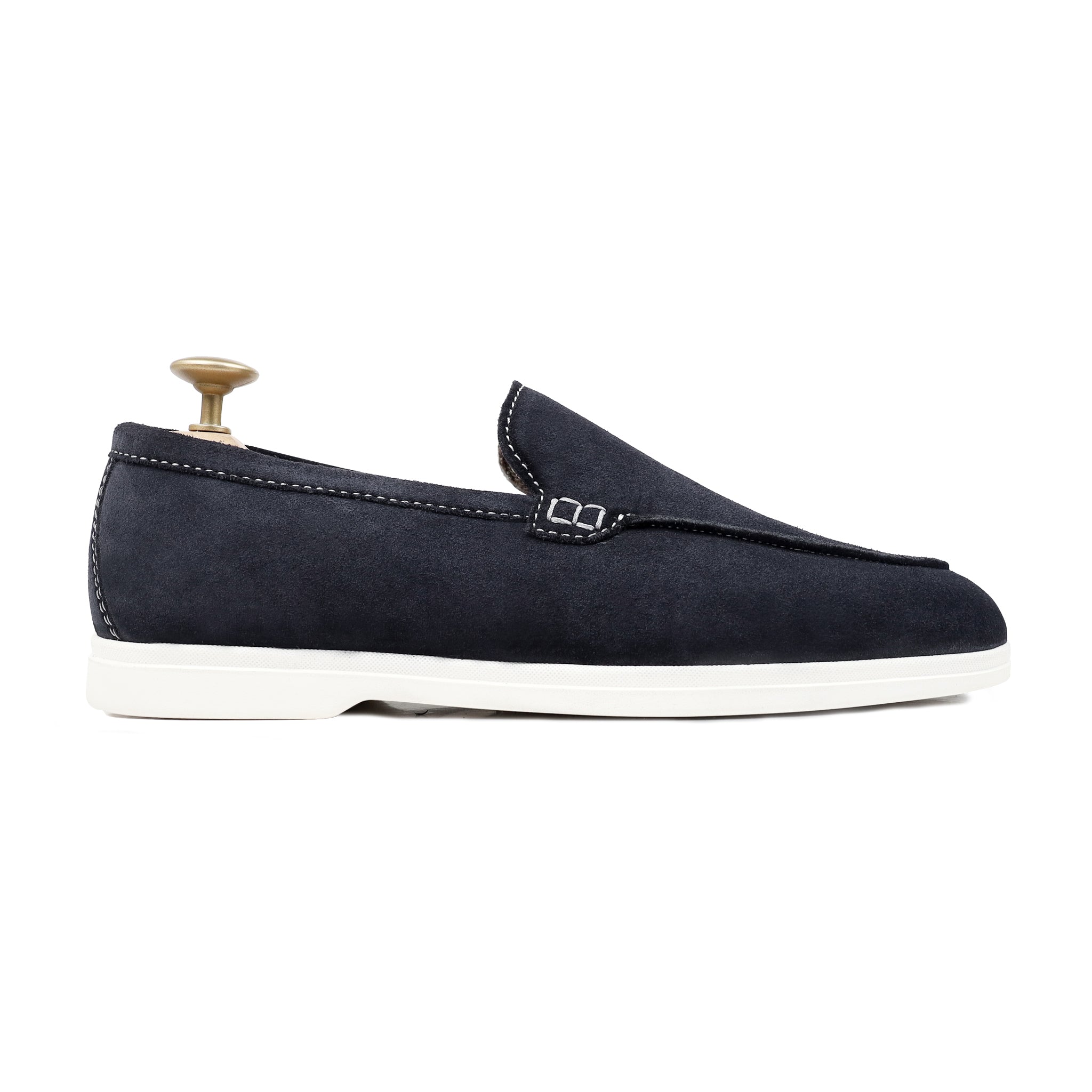 Crest - Men's Dark Blue Suede Loafer