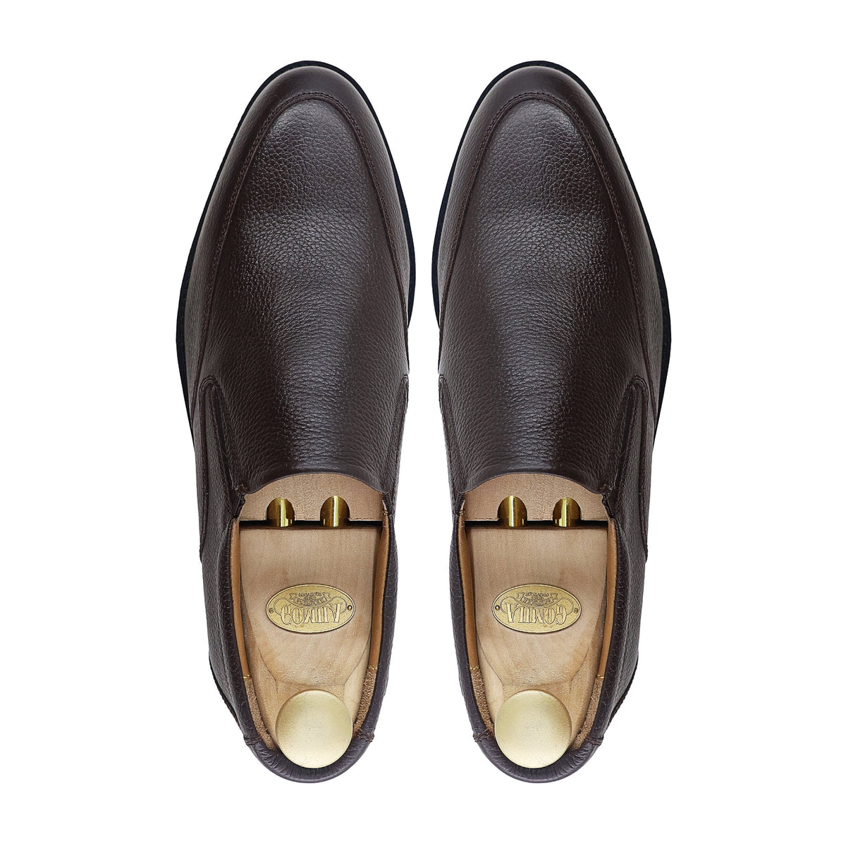 Esker - Men's Dark Brown Pebble Grain Loafer