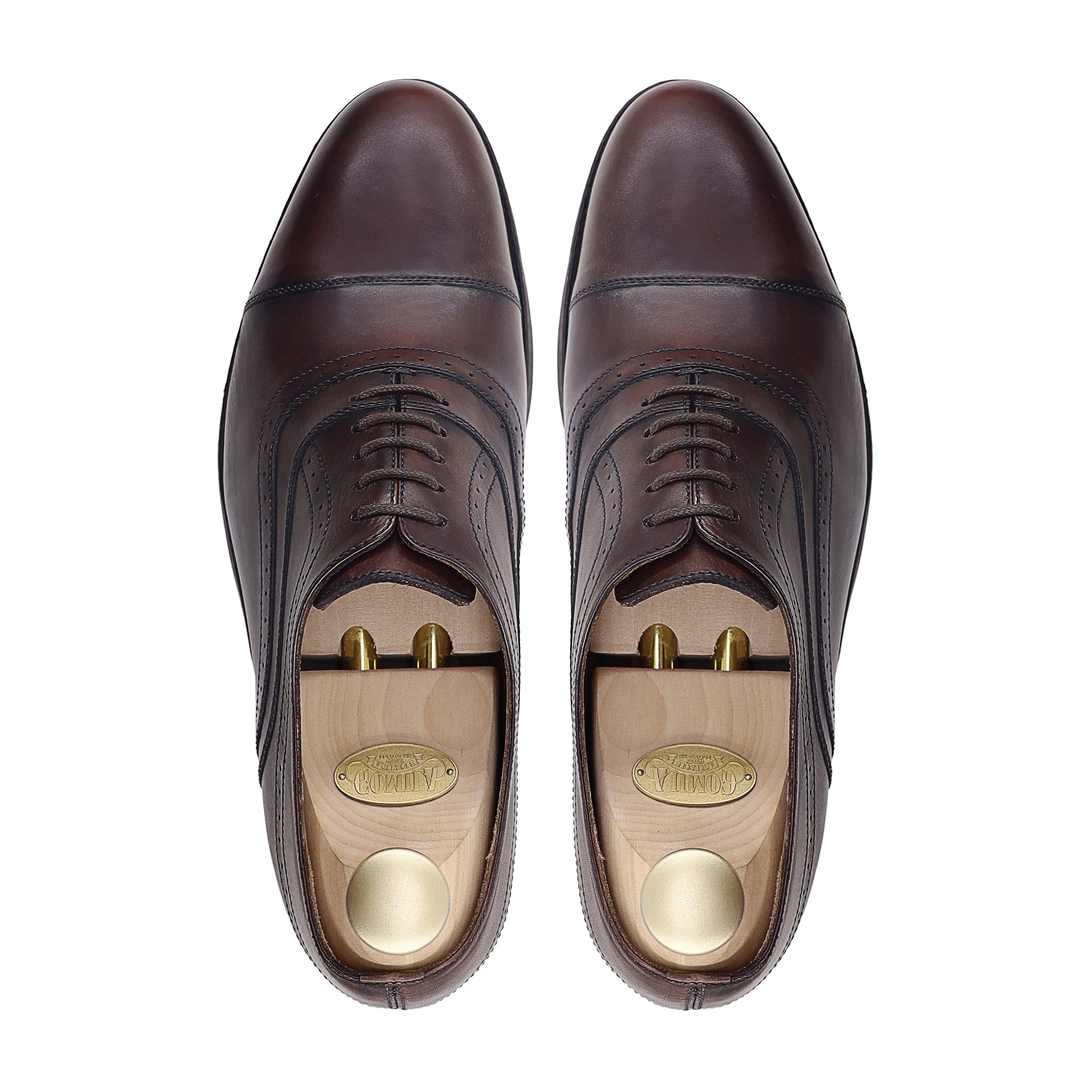 Donato - Men's Dark Brown Calf Leather Oxford Shoe
