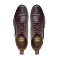 Kohei - Men's Dark Brown Pebble Grain Leather Boot