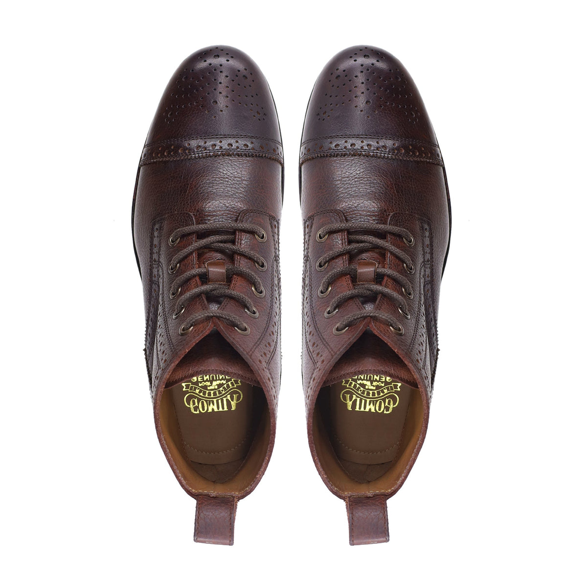 Kohei - Men's Dark Brown Pebble Grain Leather Boot