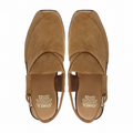 Rory - Men's Camel Kid Suede Sandal