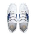 Jericho - Men's White Calf Leather Joggers (Embroidery Edition)