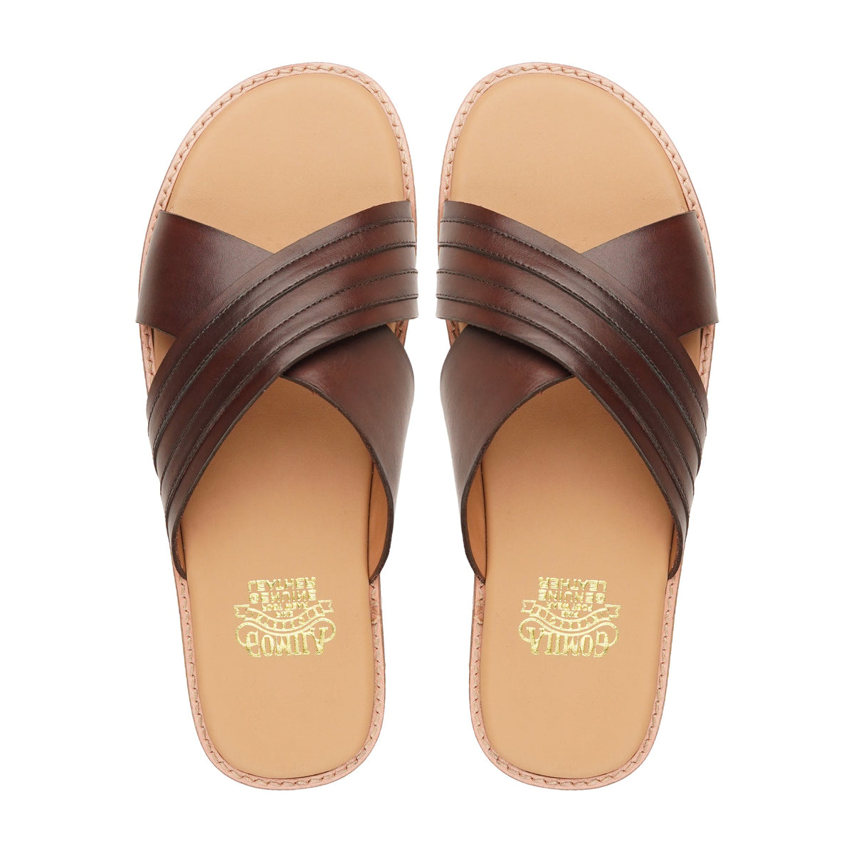 Shimaro - Men's Dark Brown Calf Leather Slipper
