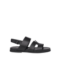 Nathan - Men's Black Calf Leather Sandal