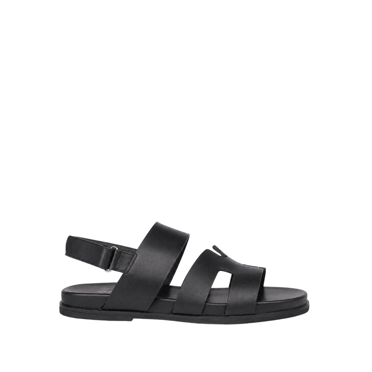 Nathan - Men's Black Calf Leather Sandal