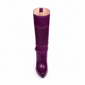 Gexo - Ladies Light Purple Calf Leather Long Boot