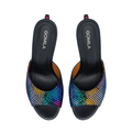 Elira - Women's Black and Rainbow Heel