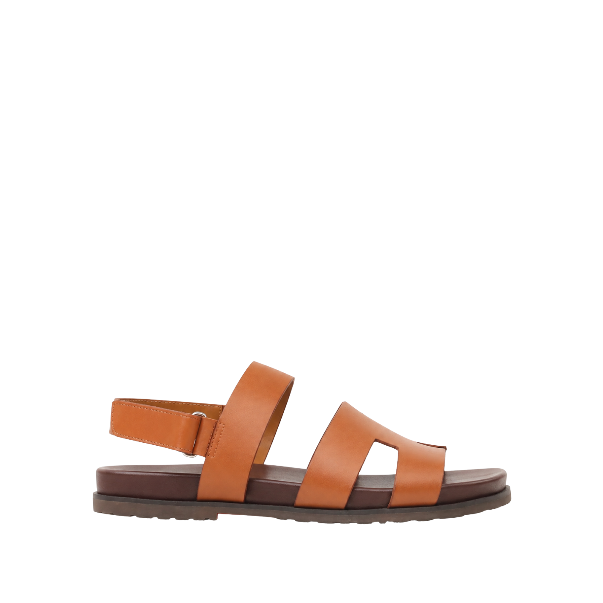 Nathan - Men's Light Brown Calf Leather Sandal
