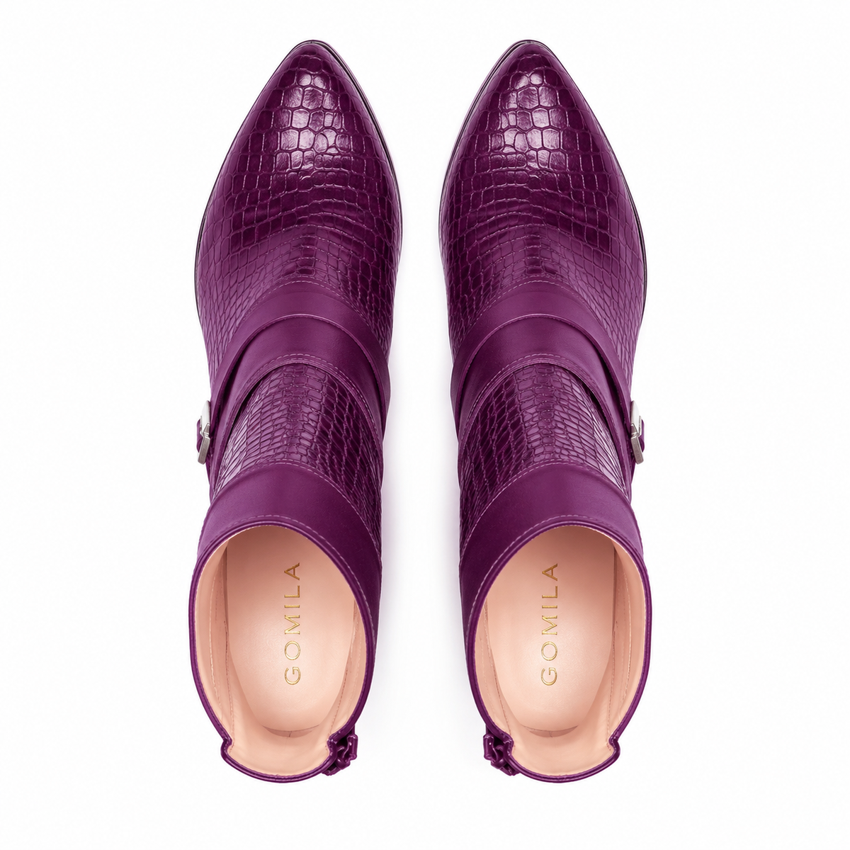 Gexo - Ladies Light Purple Calf Leather Long Boot