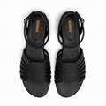 Bella - Women's Black Strapped Sandal