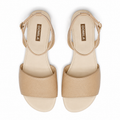 Solane - Women's Light Beige Strapped Sandal