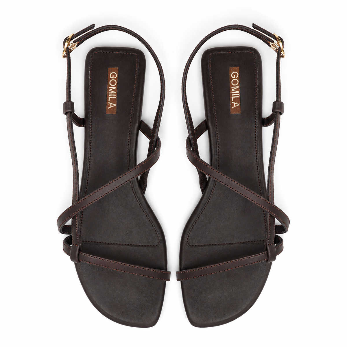 Evi - Women's Brown Strapped Sandal