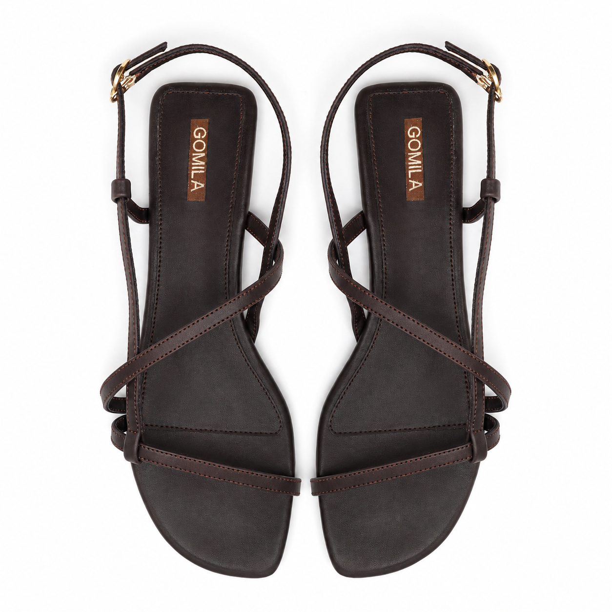 Evi - Women's Brown Strapped Sandal