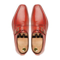 Luxor - Men's Oxblood Calf Leather Single Monkstrap
