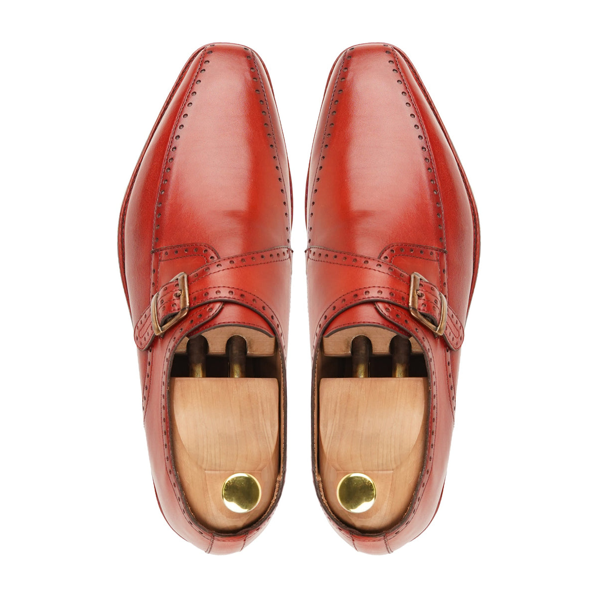 Luxor - Men's Oxblood Calf Leather Single Monkstrap