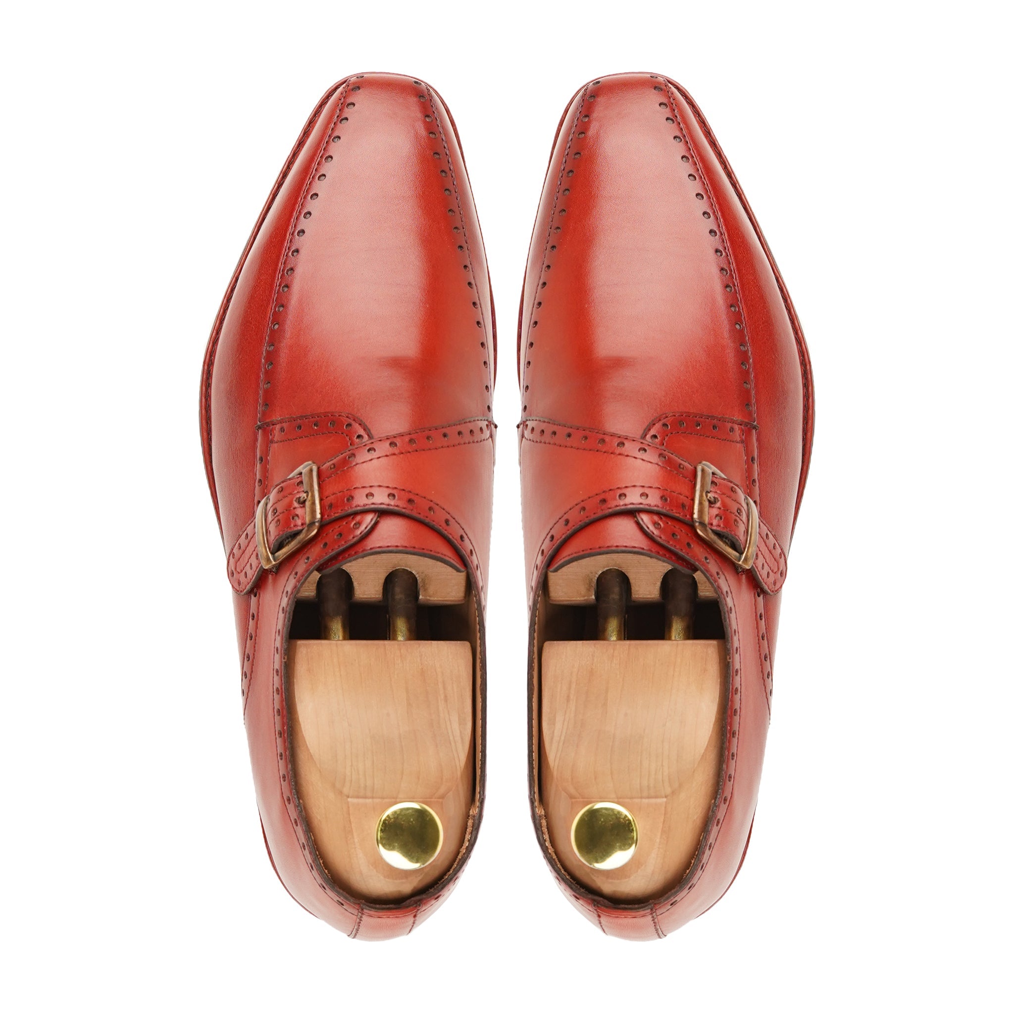 Luxor - Men's Oxblood Calf Leather Single Monkstrap