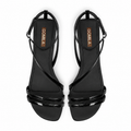 Hollis - Women's Black Strapped Sandal