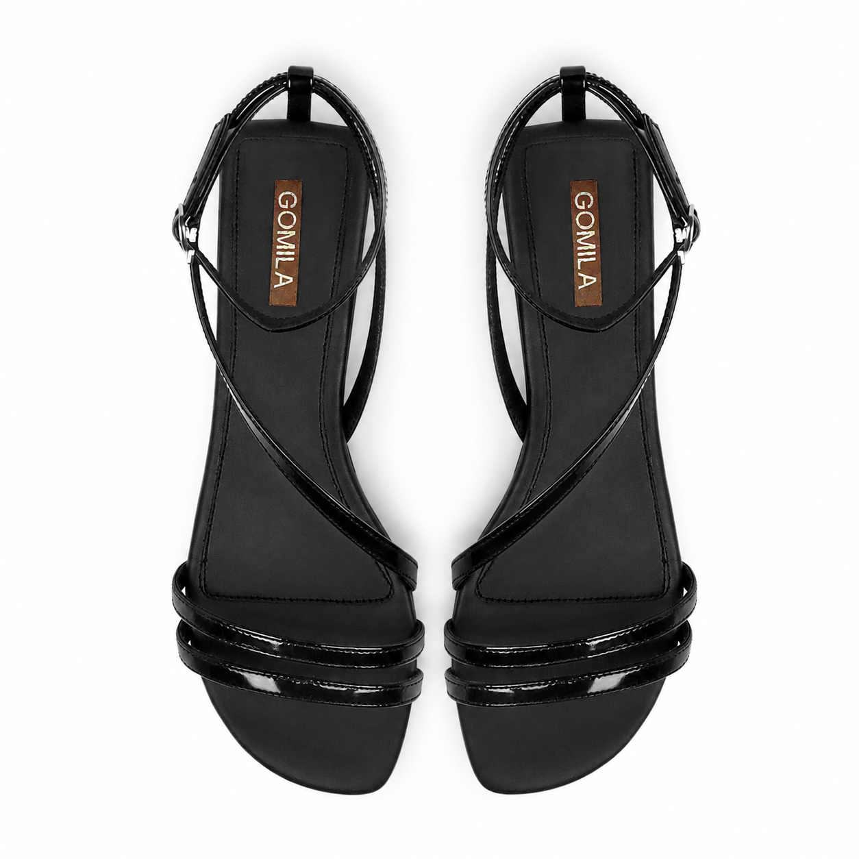 Hollis - Women's Black Strapped Sandal