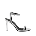 Emilia - Women's Silver Strapped 90mm Heels