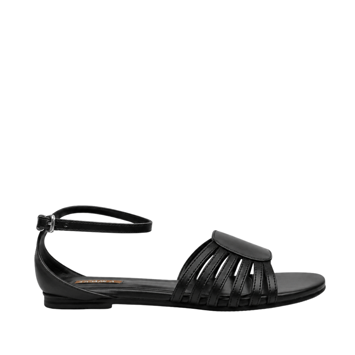 Bella - Women's Black Strapped Sandal