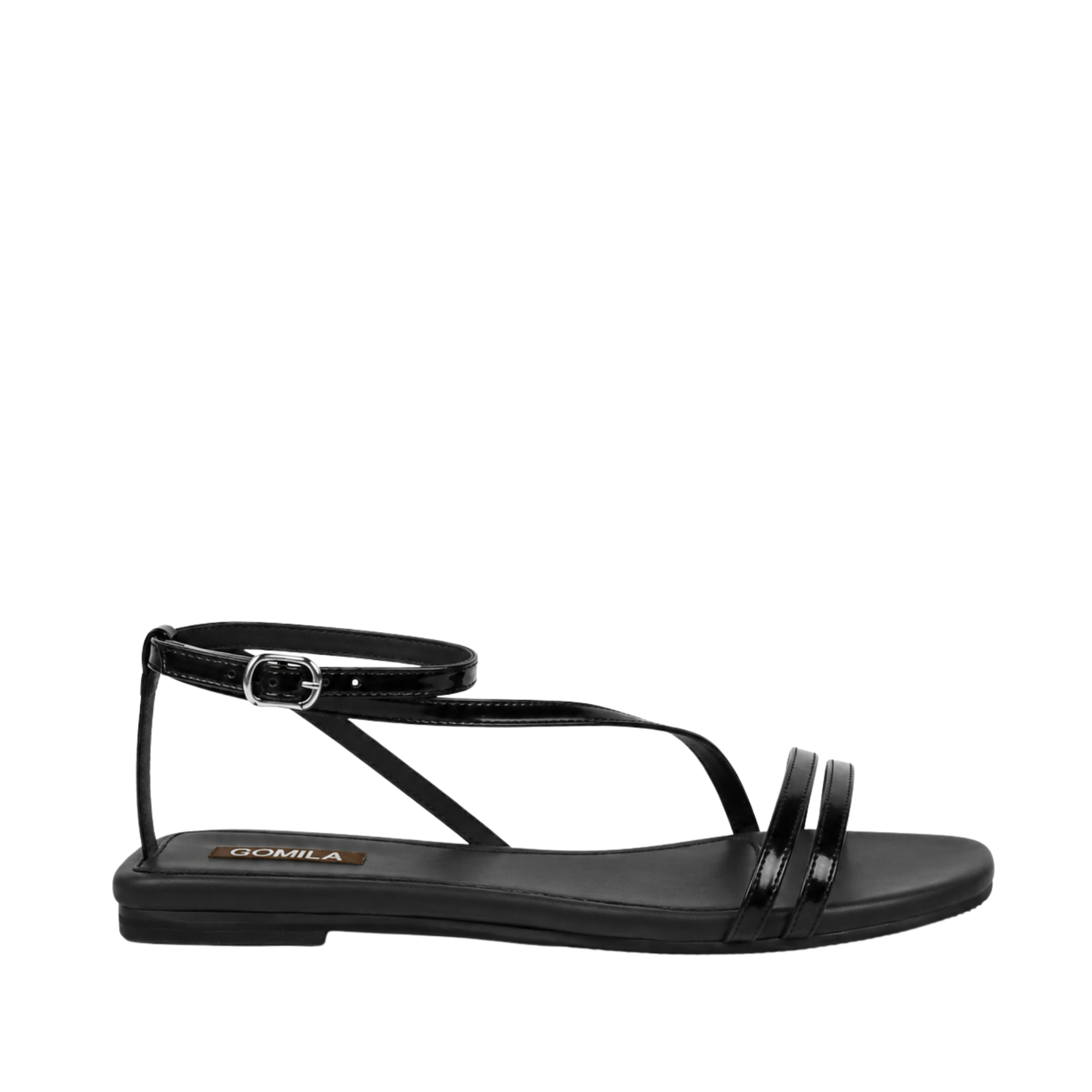 Hollis - Women's Black Strapped Sandal