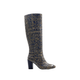 Elsie - Ladies Grey and Blue Calf Leather Long Boot