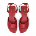 Euna - Women's Oxblood Strapped Sandal