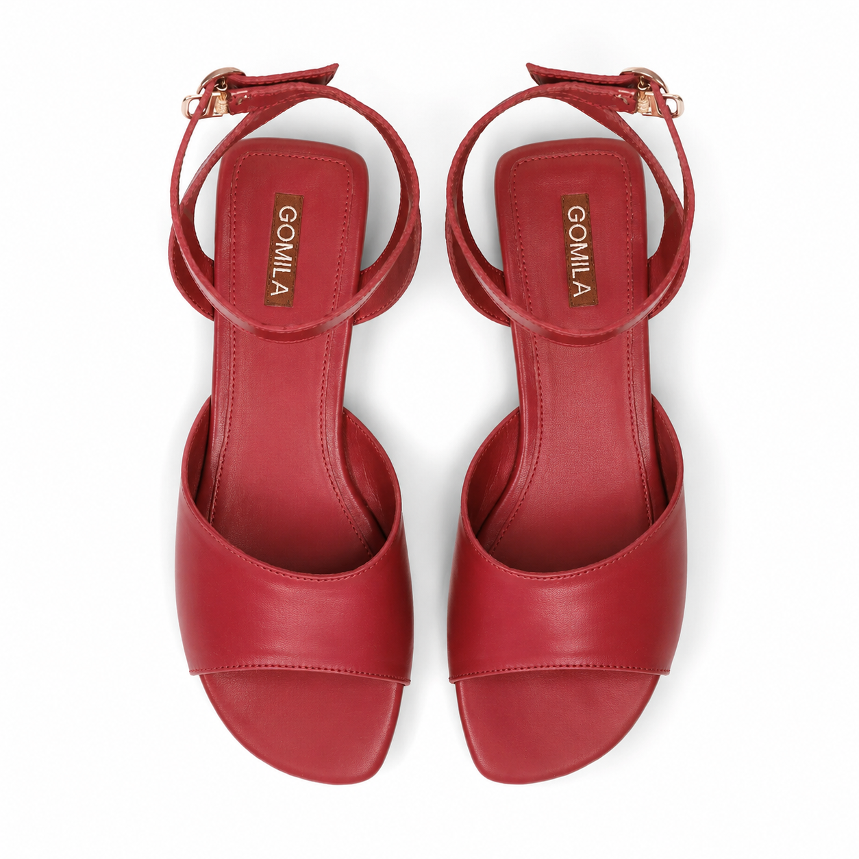 Euna - Women's Oxblood Strapped Sandal