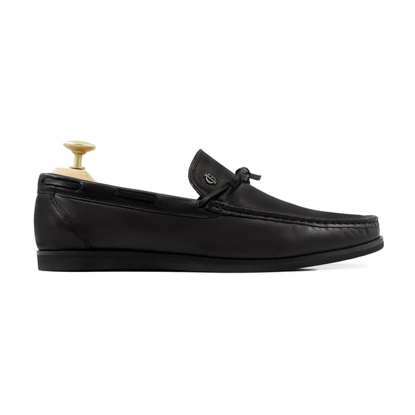 Frenzy - Men's Black Calf Leather Driver Shoe