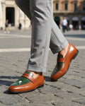 Atelier - Men's Orange Hand Painted Loafer