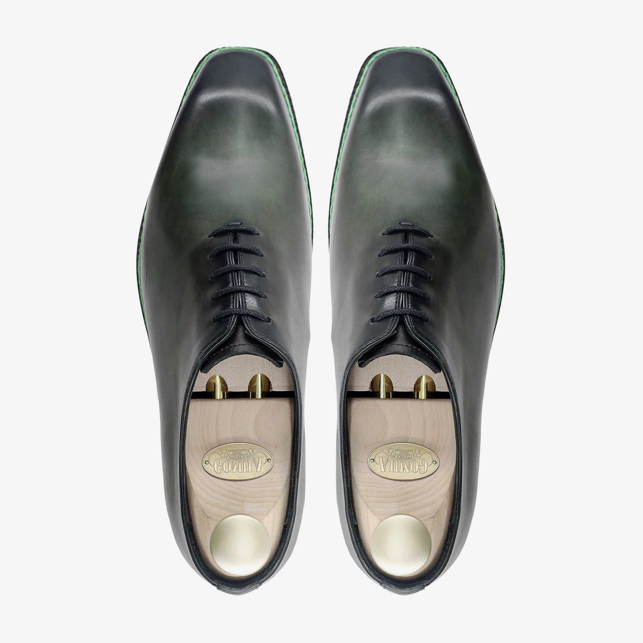 Lieksa - Men's Burnished Green Calf Leather Wholecut Shoe - Goodyear Welted