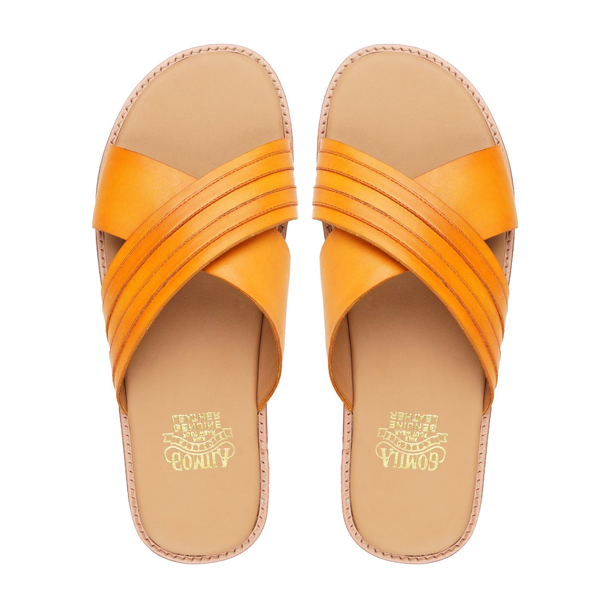 Tavista - Men's Tan Calf Leather Slipper