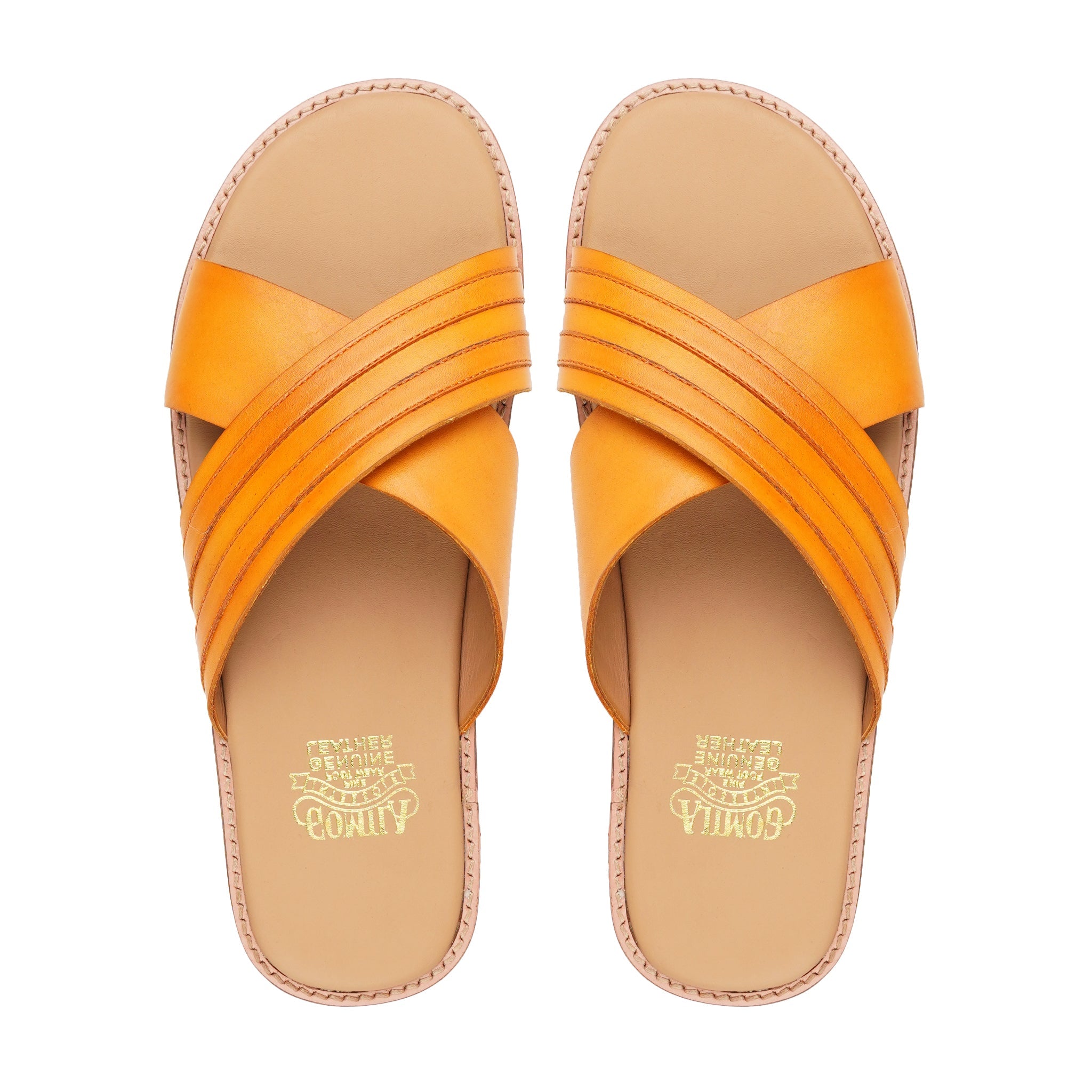 Tavista - Men's Tan Calf Leather Slipper