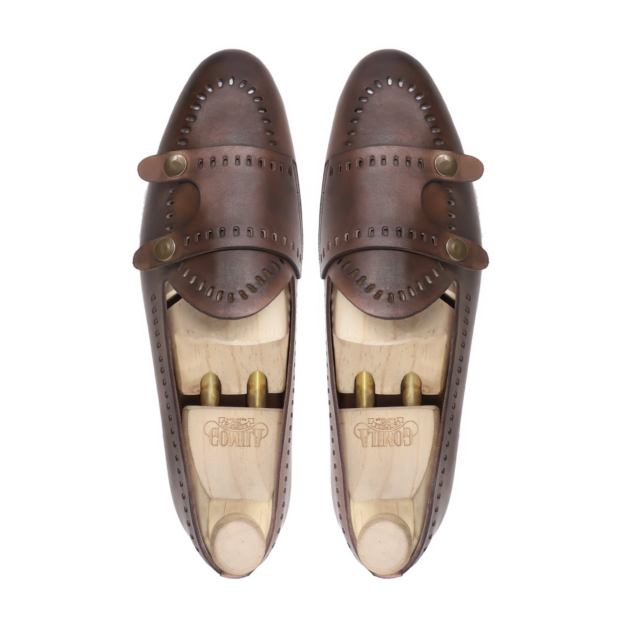 Nobu - Men's Brown Patina Calf Leather Loafer