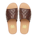 Hikari - Men's Dark Brown Hand Woven Calf Leather Slipper