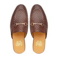 Akane - Men's Burgundy Hand Woven Calf Leather Slipper
