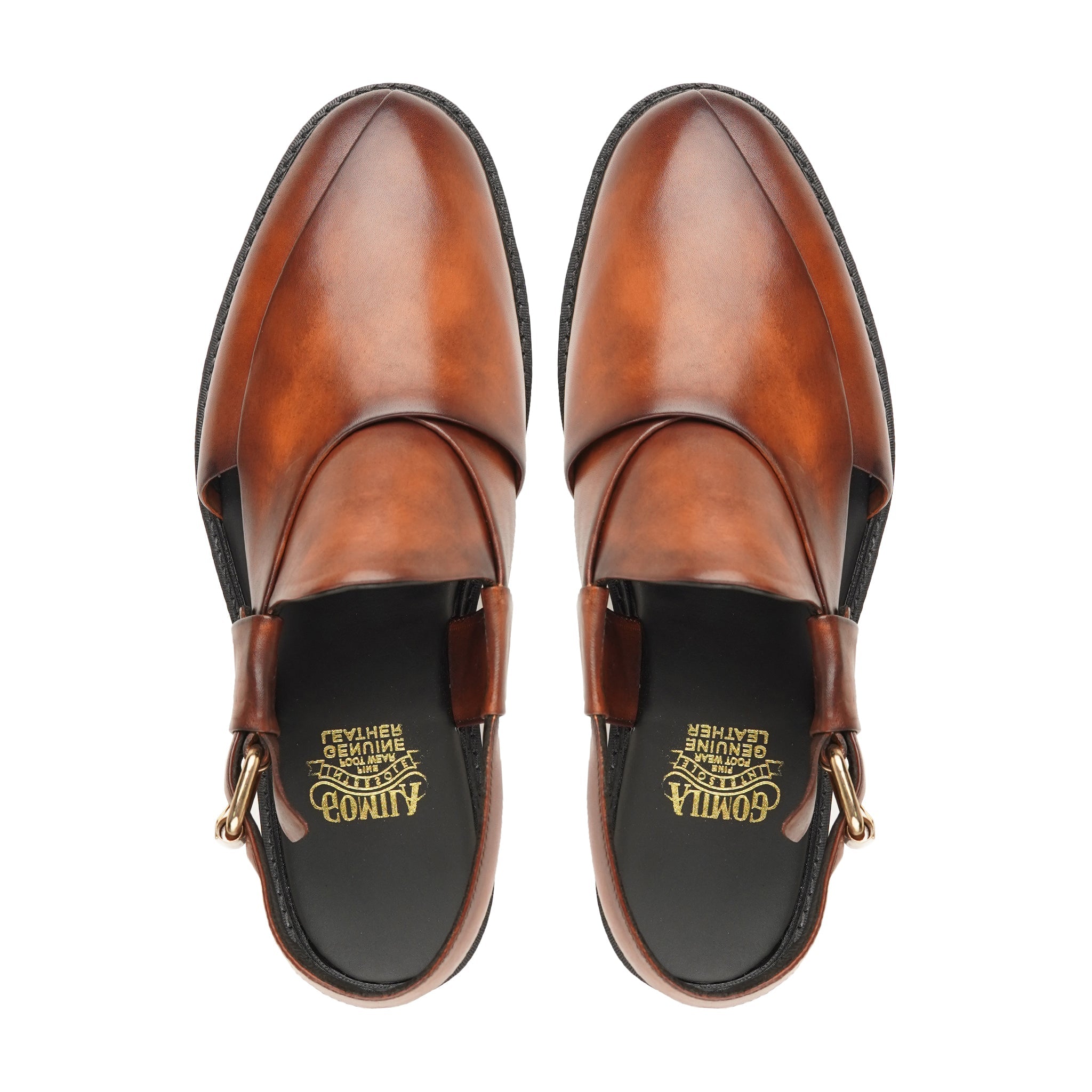Paprika - Men's Brown Calf Leather Sandal