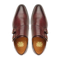 Camaro - Men's Burgundy Brown Calf Leather Double Monkstrap
