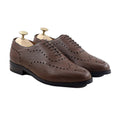 Graz - Men's Brown Pebble Grain Leather Wholecut Shoe