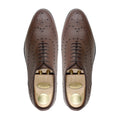 Graz - Men's Brown Pebble Grain Leather Wholecut Shoe