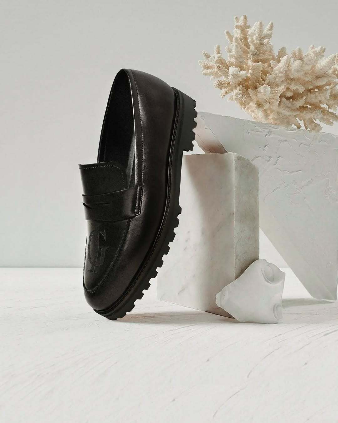 Juber - Men's Black Calf Leather Loafer ( Laser Edition )