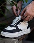 Benzema - Men's White and Blue Sneaker