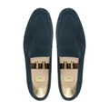 Elbert - Men's Navy Blue Kid Suede Loafer